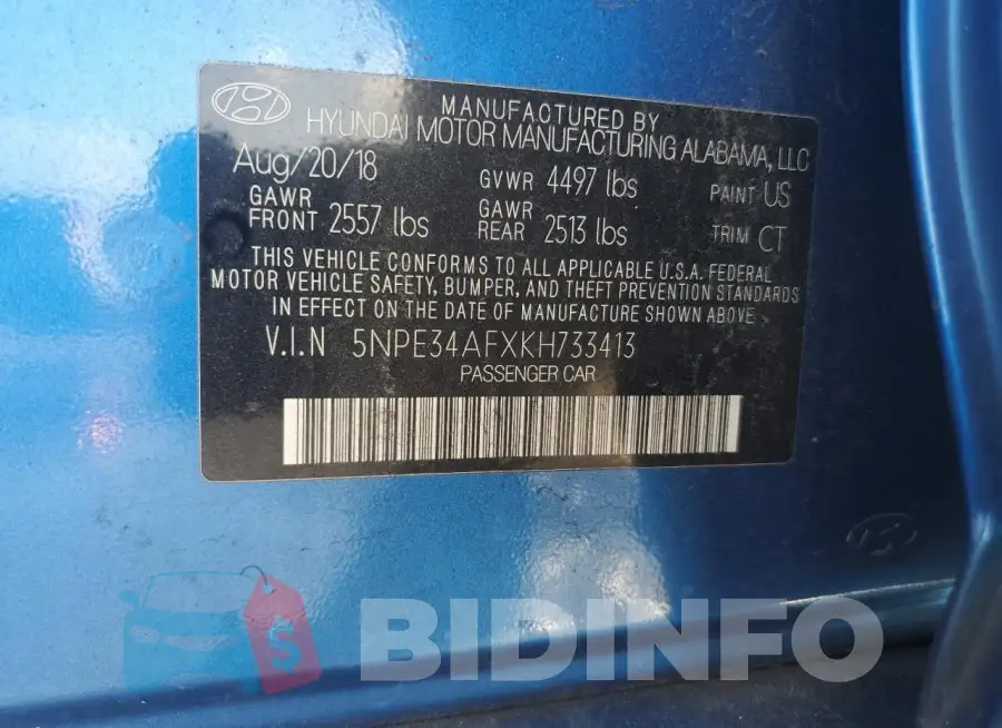 5NPE34AFXKH733413 Photo# 12