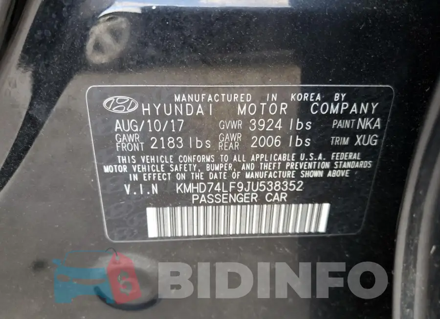 KMHD74LF9JU538352 Photo# 12