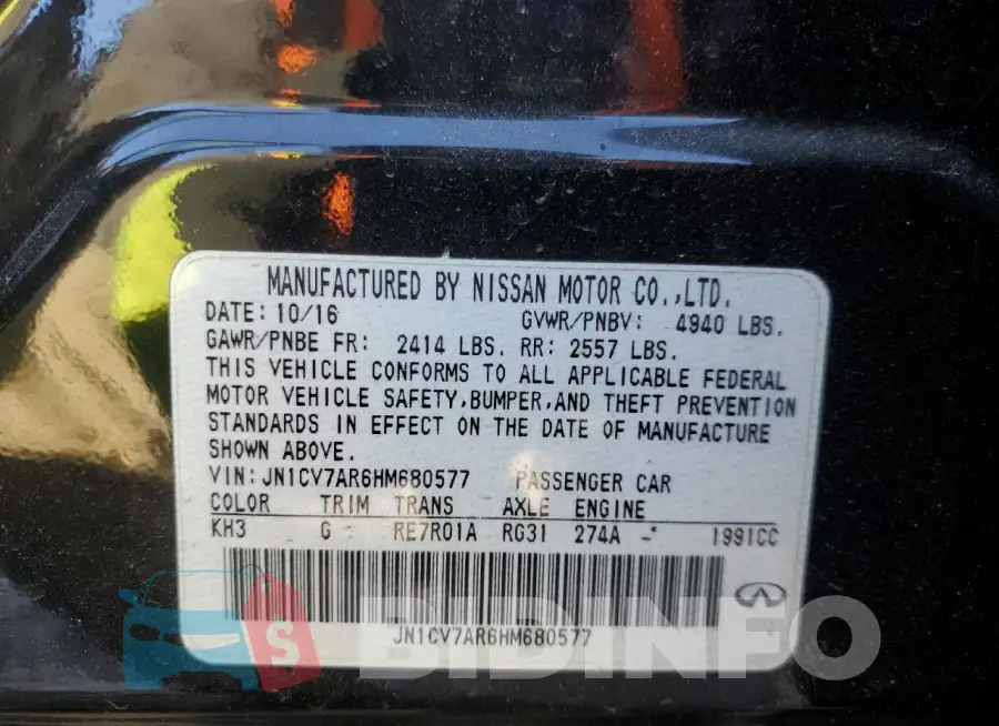 JN1CV7AR6HM680577 Photo# 12