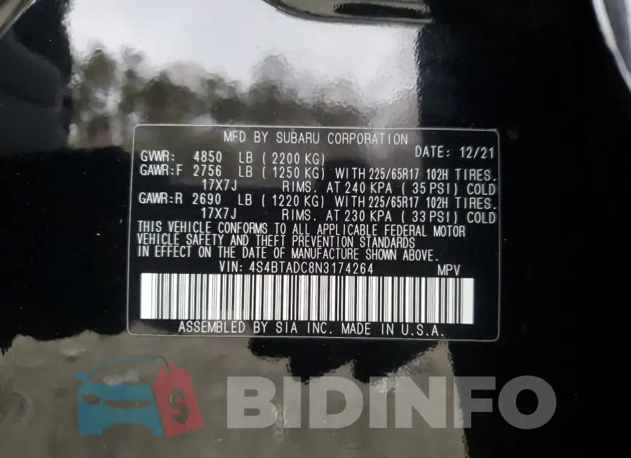 4S4BTADC8N3174264 Photo# 13