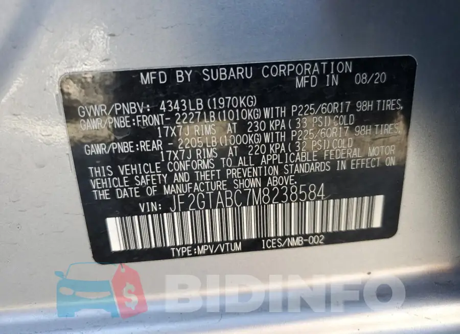 JF2GTABC7M8238584 Photo# 12
