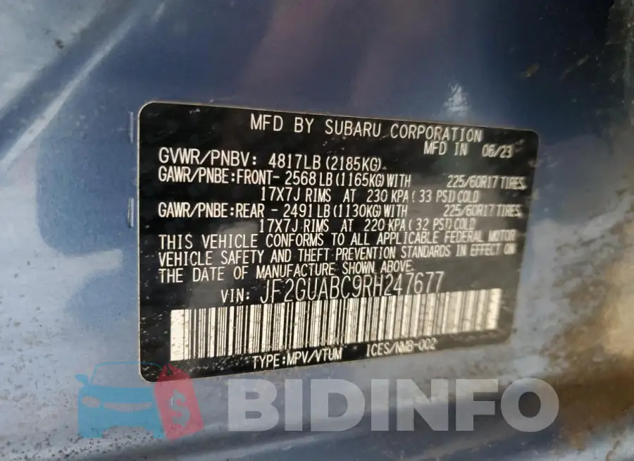 JF2GUABC9RH247677 Photo# 12