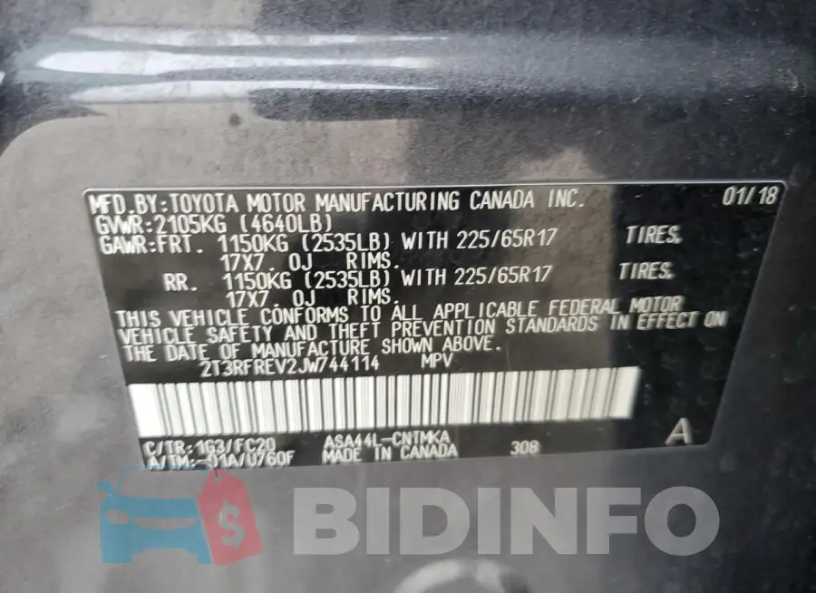 2T3RFREV2JW744114 Photo# 14