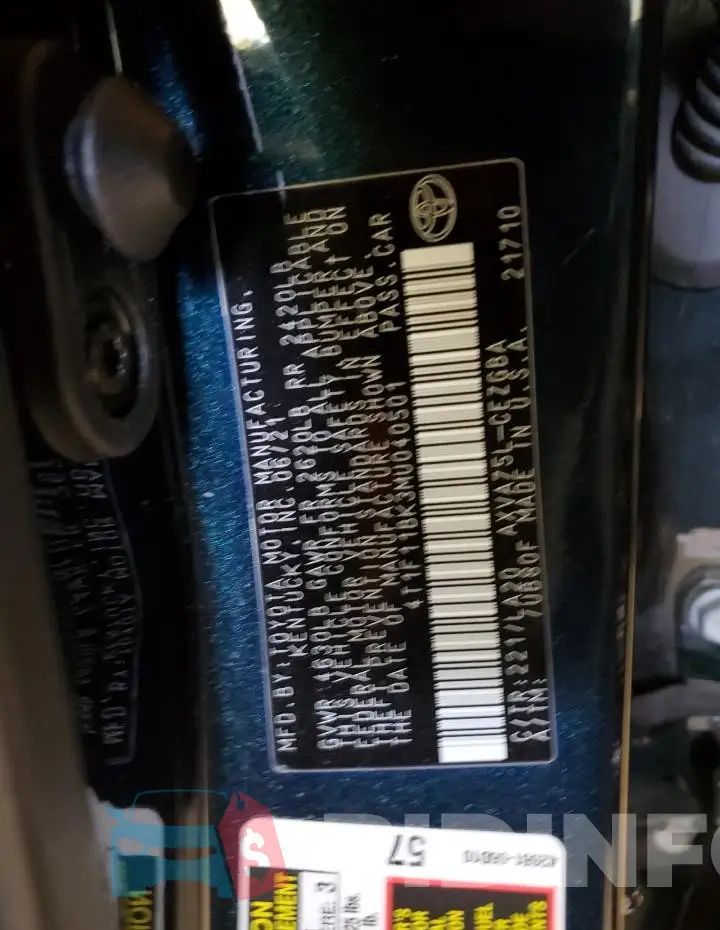 4T1F11BK3MU040501 Photo# 13