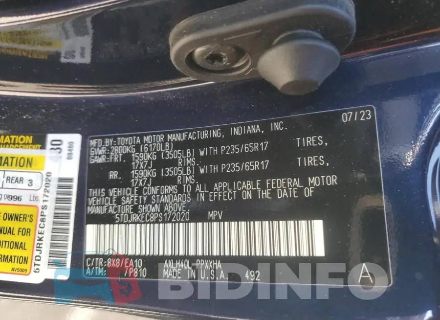 5TDJRKEC8PS172020 Photo# 13