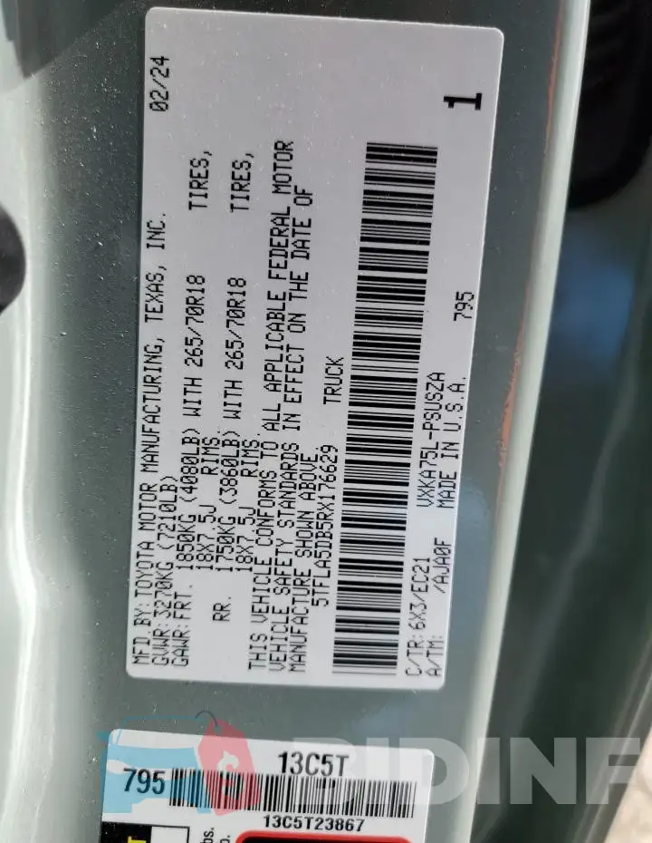5TFLA5DB5RX176629 Photo# 12