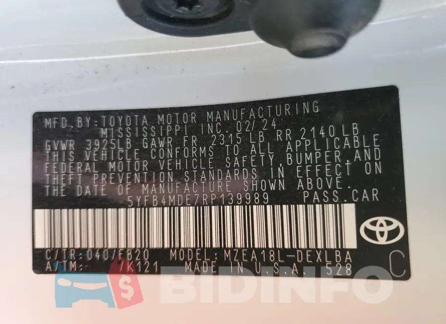 5YFB4MDE7RP139989 Photo# 13