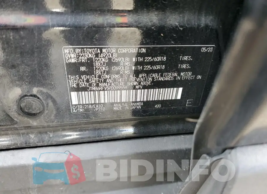JTMB6RFV5PD099559 Photo# 13