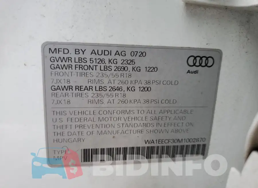 WA1EECF30M1002870 Photo# 14