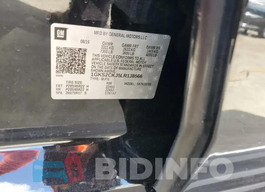 1GKS2CKJ5LR138566 Photo# 14