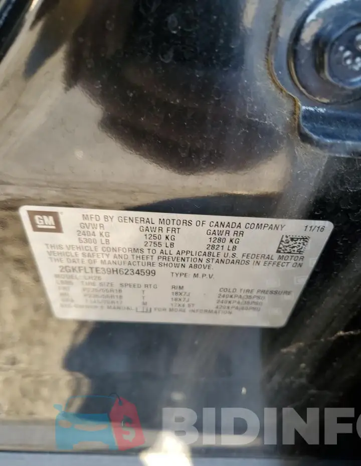 2GKFLTE39H6234599 Photo# 13