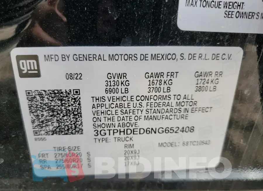 3GTPHDED6NG652408 Photo# 12