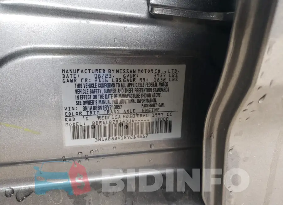 3N1AB8BV1RY213857 Photo# 12