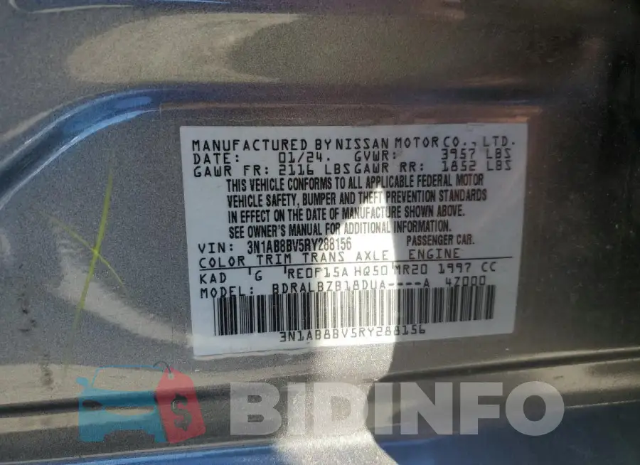 3N1AB8BV5RY288156 Photo# 12