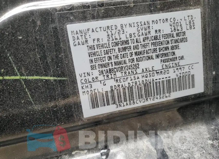 3N1AB8CV0RY245262 Photo# 13