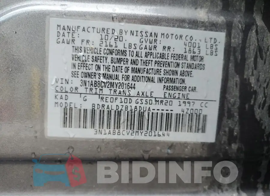 3N1AB8CV2MY201644 Photo# 13