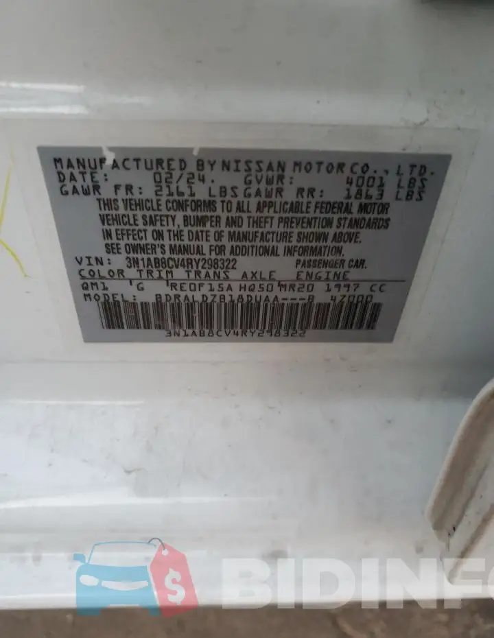 3N1AB8CV4RY298322 Photo# 12
