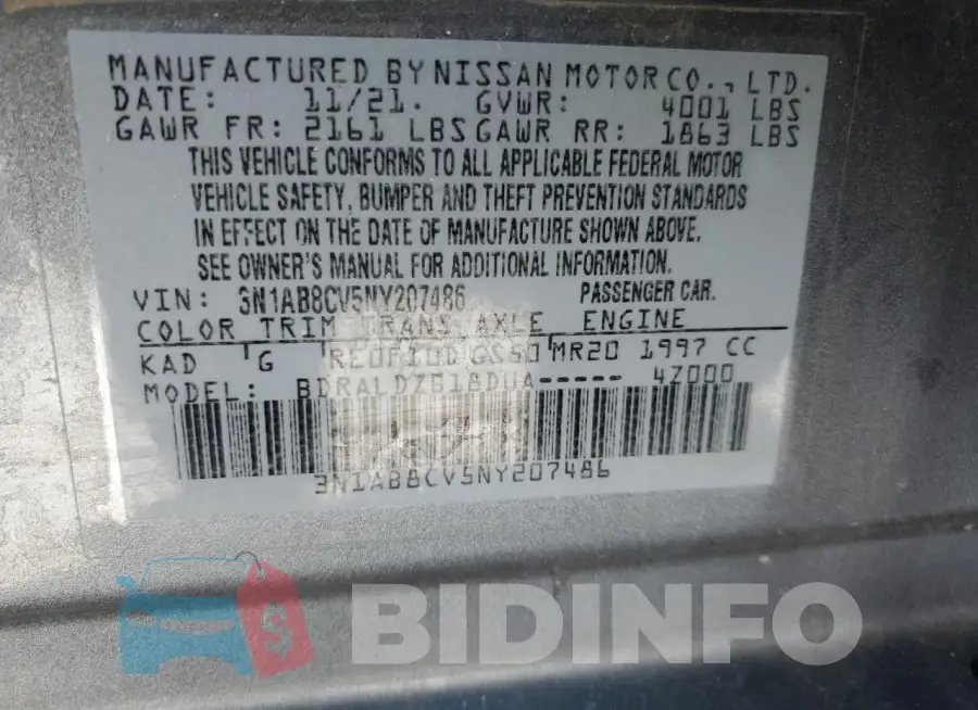 3N1AB8CV5NY207486 Photo# 13