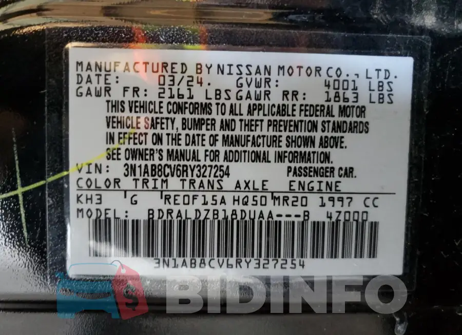 3N1AB8CV6RY327254 Photo# 12