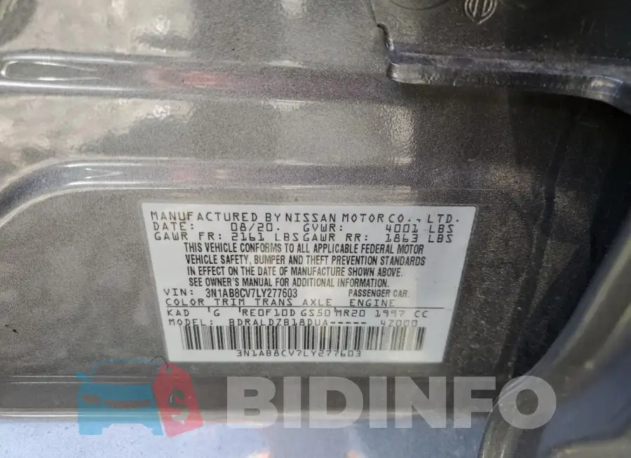 3N1AB8CV7LY277603 Photo# 13