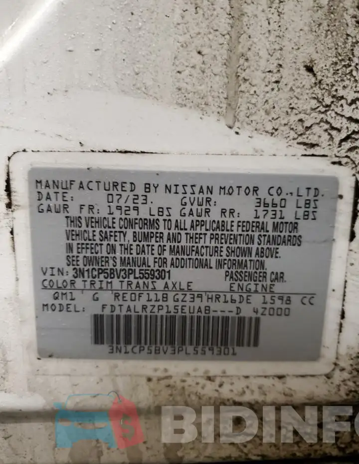 3N1CP5BV3PL559301 Photo# 12