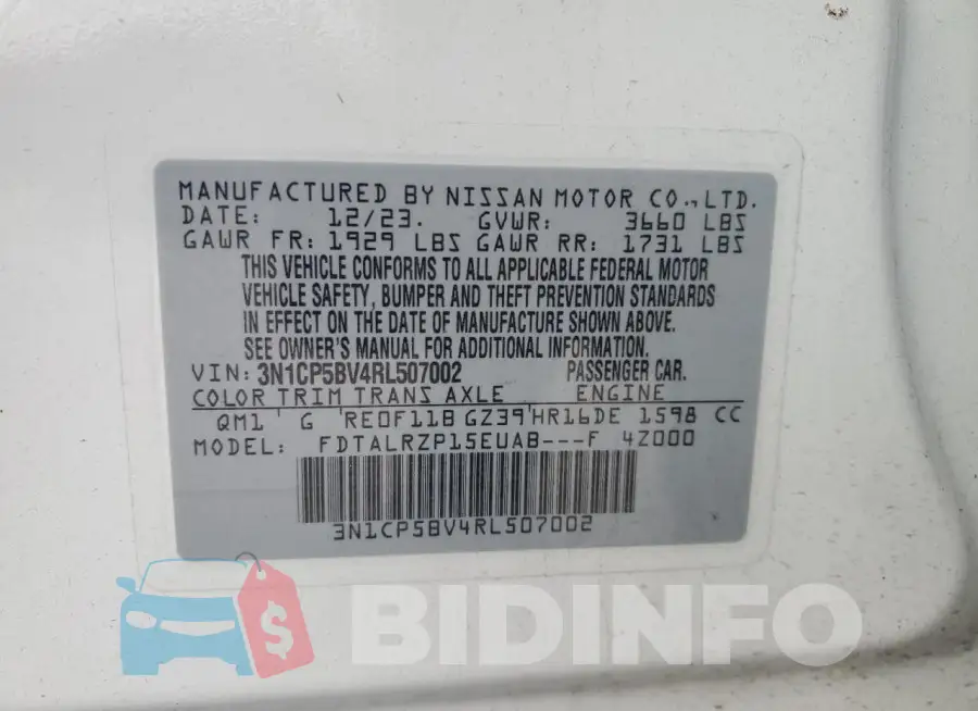 3N1CP5BV4RL507002 Photo# 13