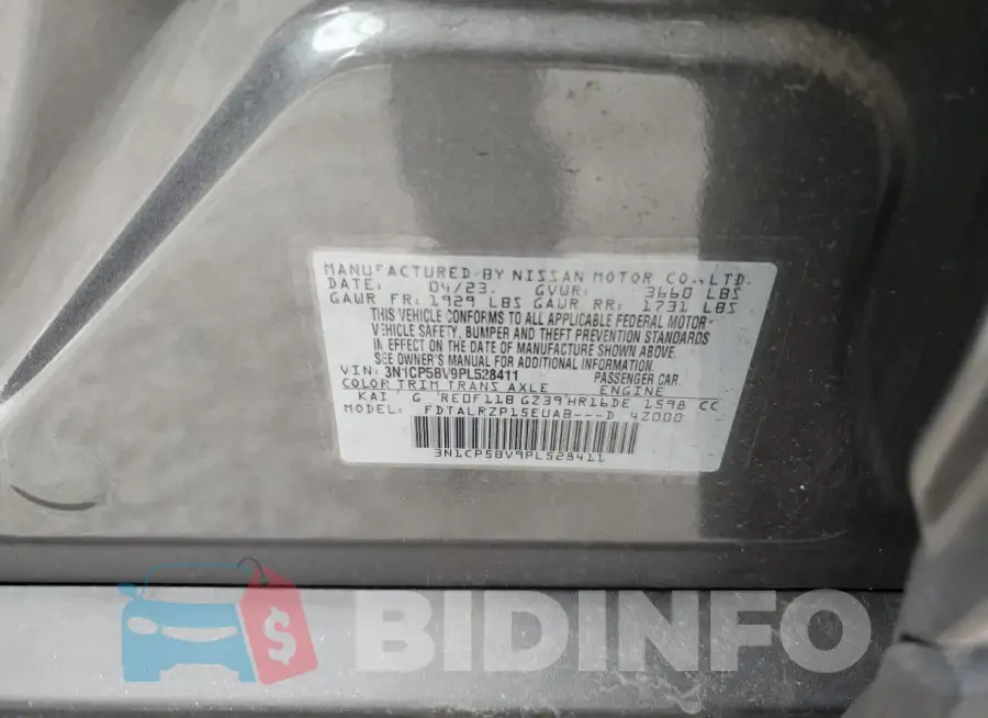 3N1CP5BV9PL528411 Photo# 12