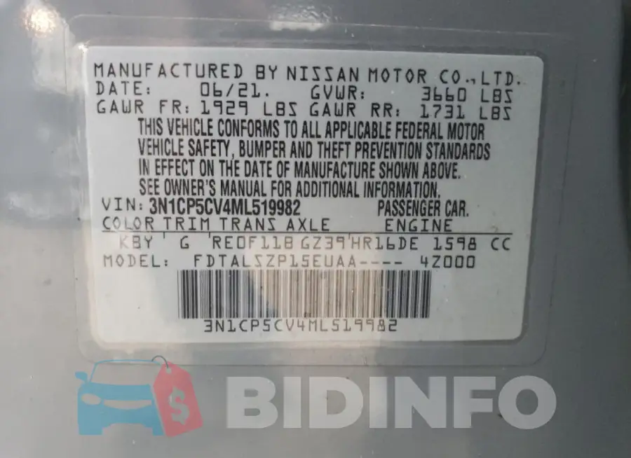 3N1CP5CV4ML519982 Photo# 12