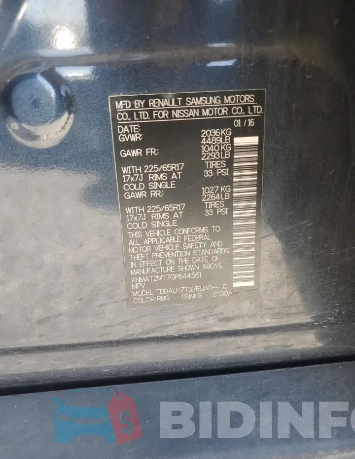KNMAT2MT7GP644561 Photo# 13