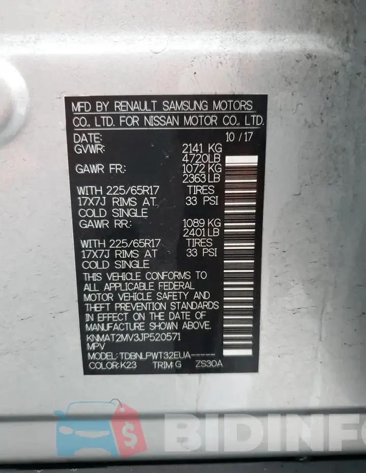 KNMAT2MV3JP520571 Photo# 13