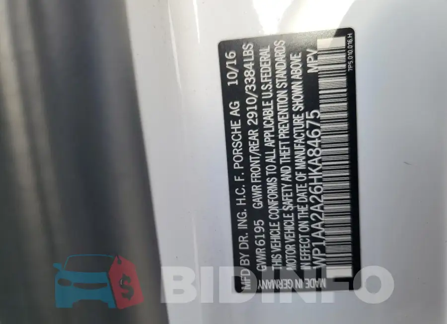WP1AA2A26HKA84675 Photo# 13