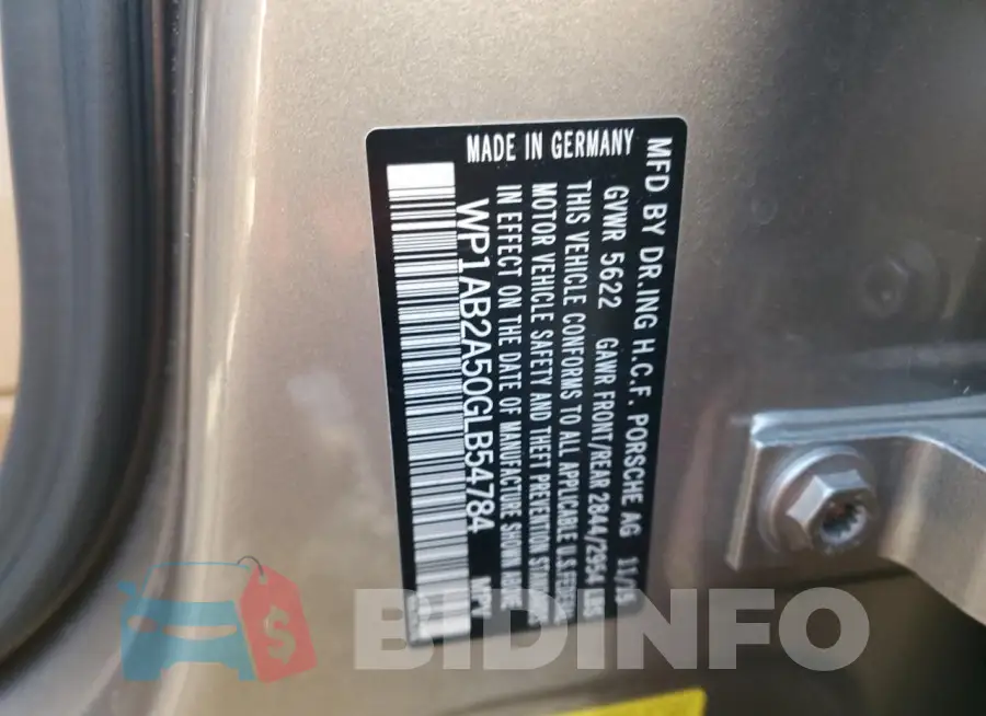WP1AB2A50GLB54784 Photo# 13