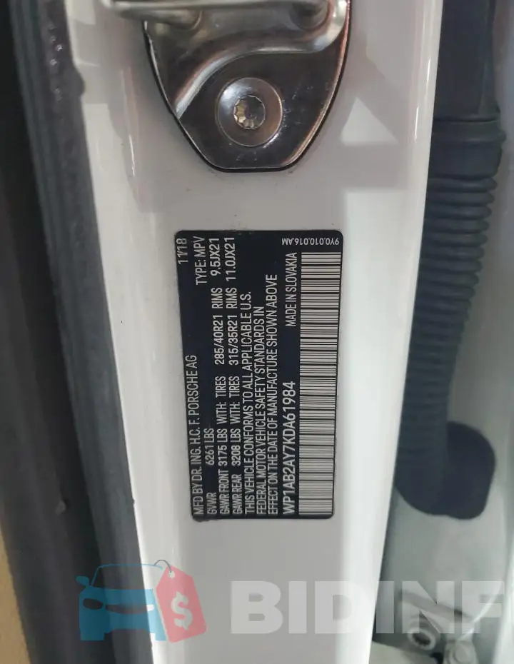 WP1AB2AY7KDA61984 Photo# 13