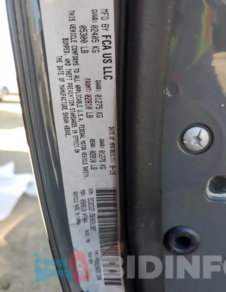 2C3CDZFJ5KH691387 Photo# 12