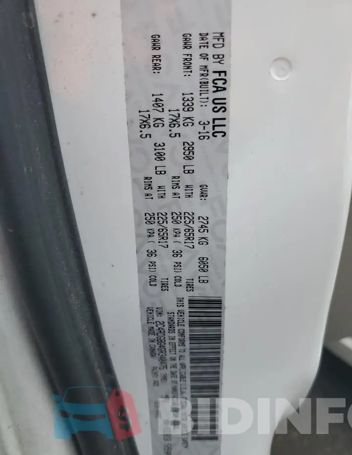 2C4RDGBG4GR340475 Photo# 14