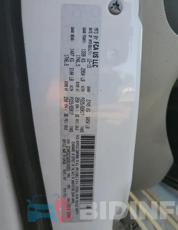 2C4RDGCGXGR234353 Photo# 13