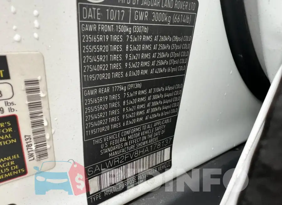 SALWR2FV8HA178137 Photo# 10