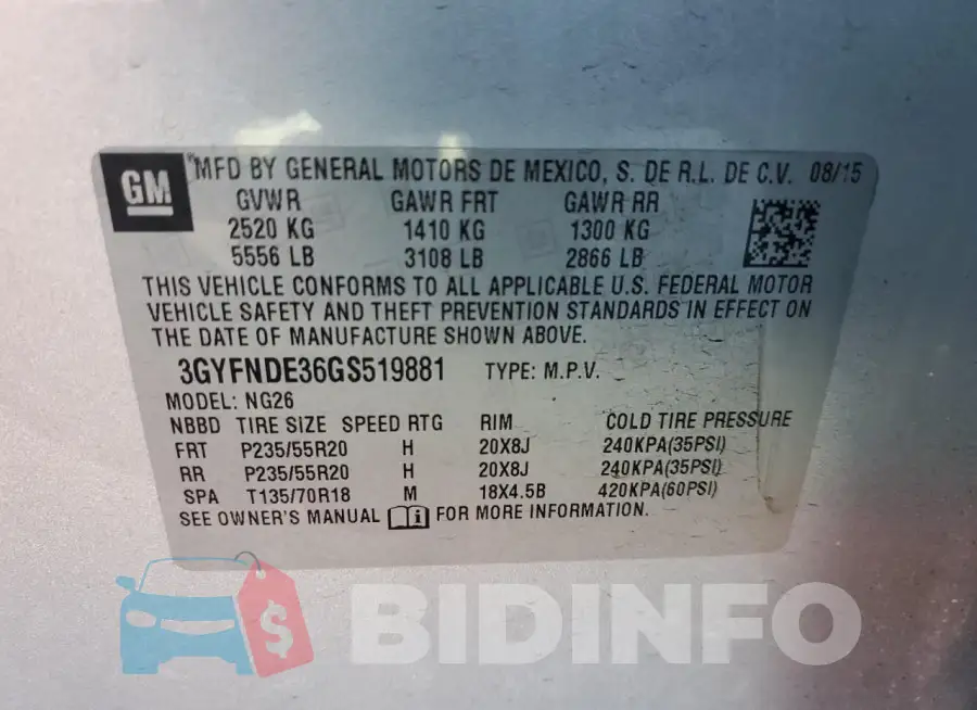 3GYFNDE36GS519881 Photo# 13