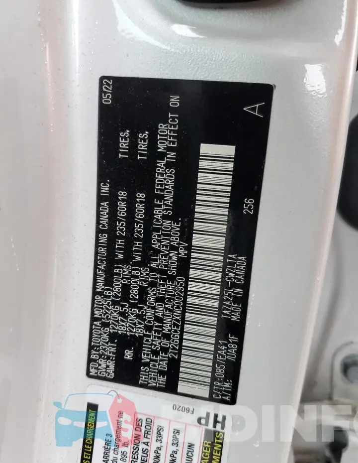 2T2GGCEZXNC002950 Photo# 13