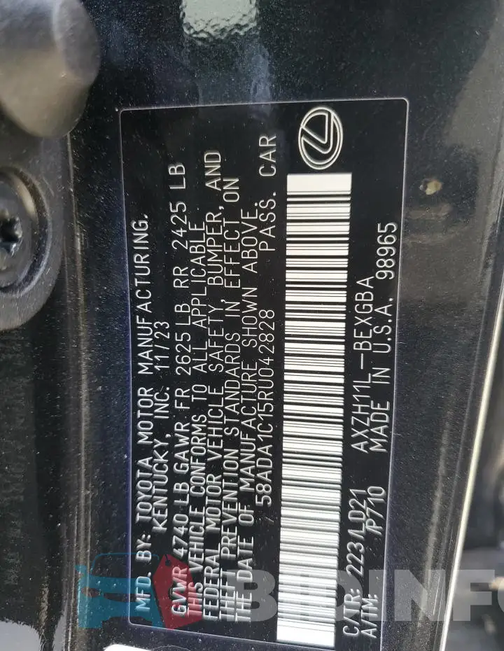 58ADA1C15RU042828 Photo# 13