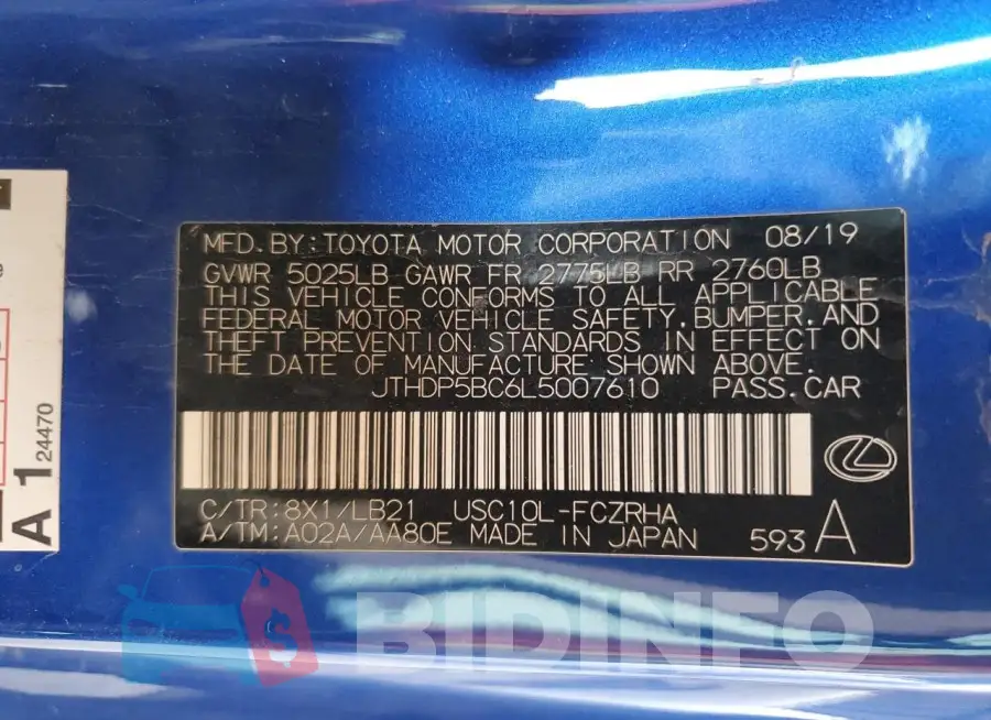 JTHDP5BC6L5007610 Photo# 12