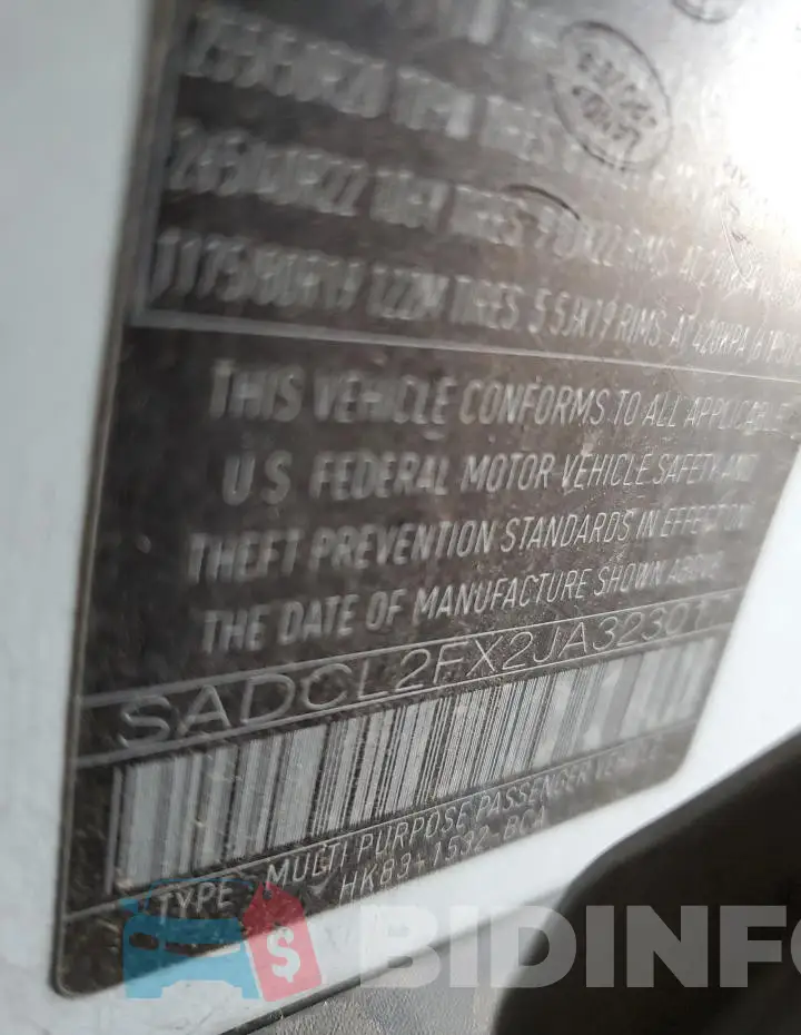 SADCL2FX2JA323017 Photo# 13