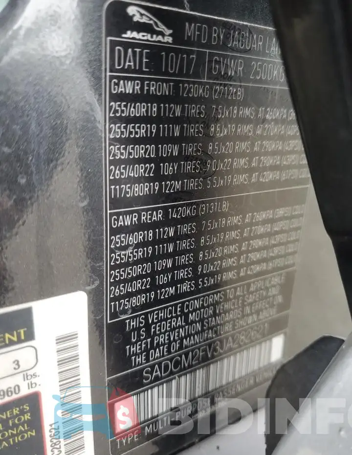 SADCM2FV3JA282621 Photo# 13