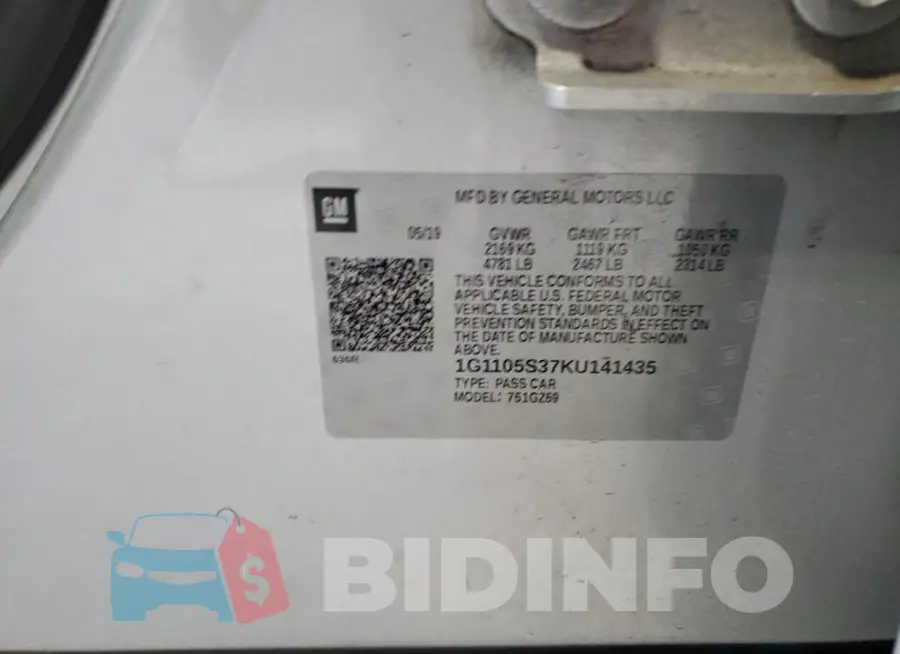 1G1105S37KU141435 Photo# 12