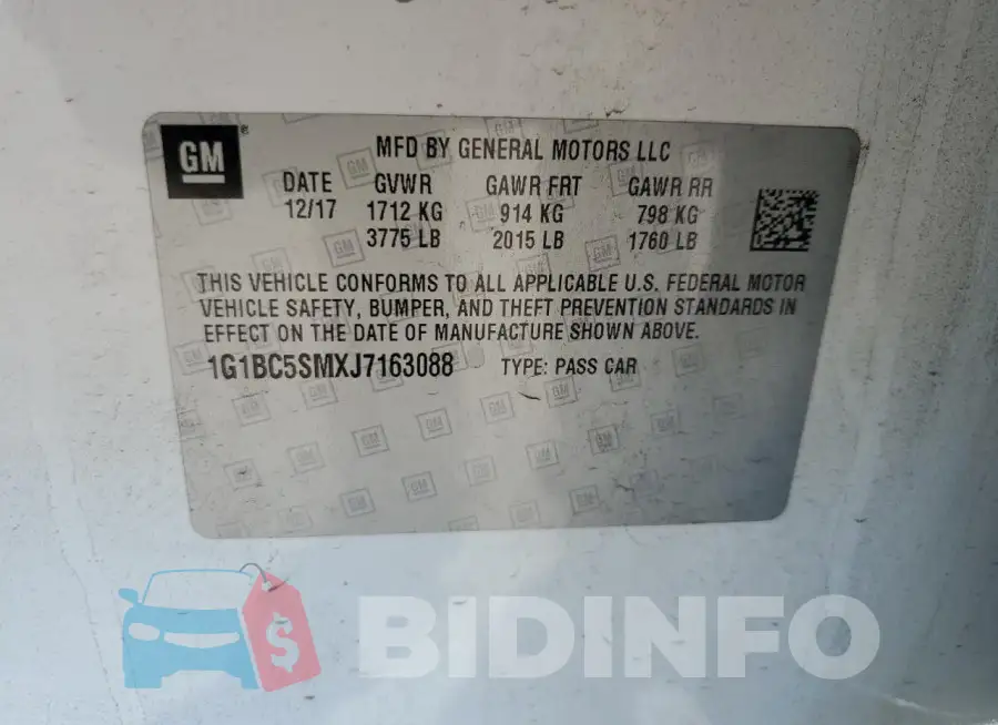 1G1BC5SMXJ7163088 Photo# 12