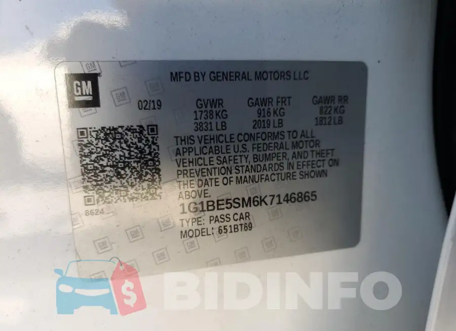 1G1BE5SM6K7146865 Photo# 12