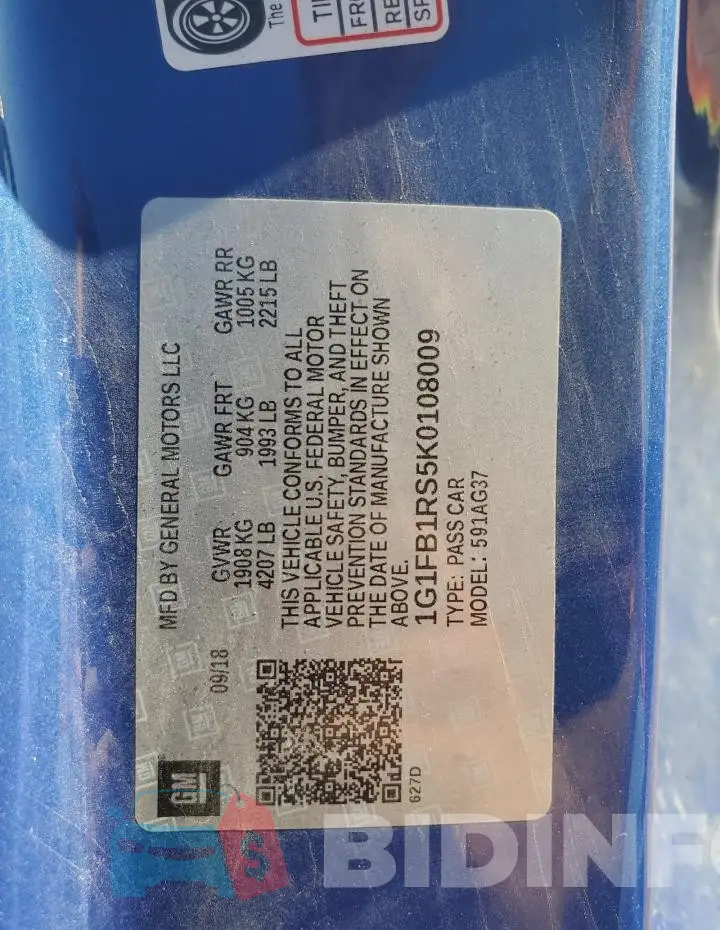 1G1FB1RS5K0108009 Photo# 12