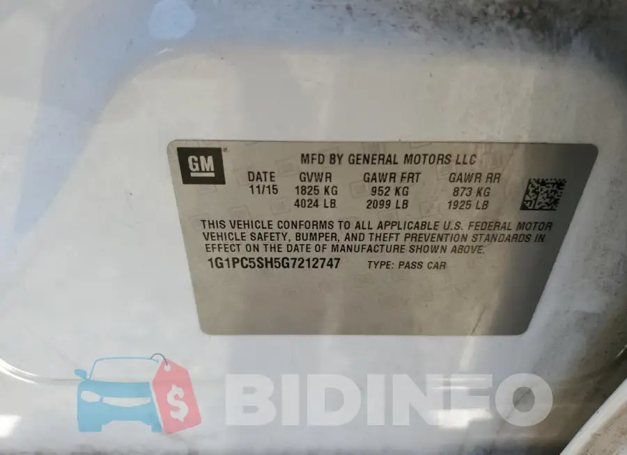 1G1PC5SH5G7212747 Photo# 12