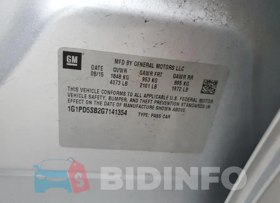 1G1PD5SB2G7141354 Photo# 12