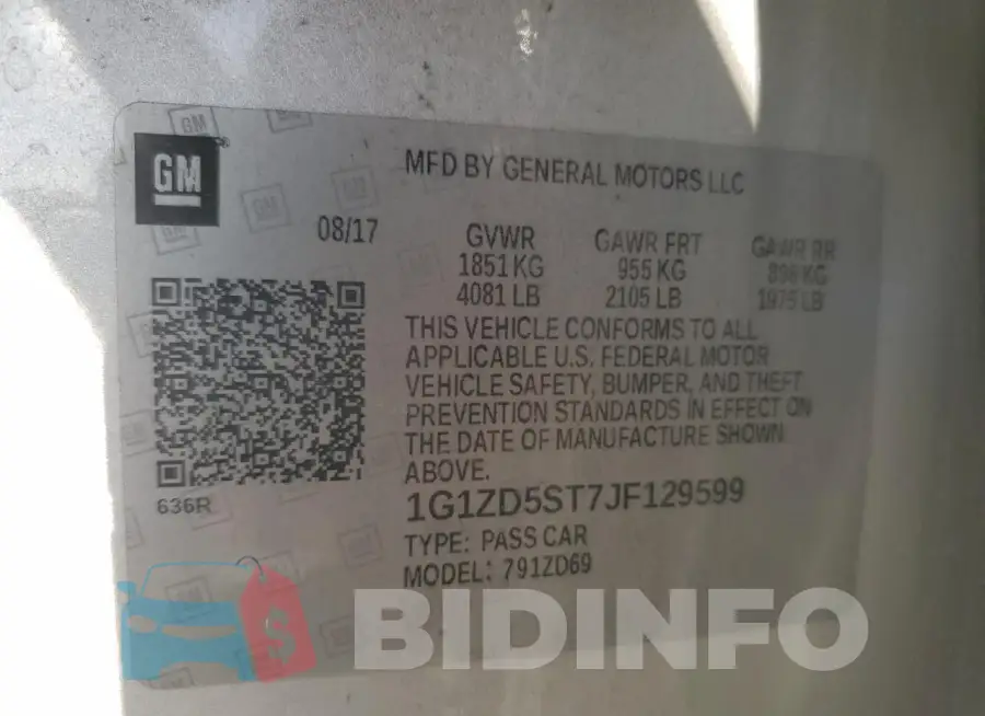 1G1ZD5ST7JF129599 Photo# 12